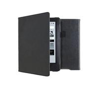 Coque pour Kobo Aura H2O Etui de liseuse portefeuille en cuir végan Noir