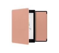 Coque pour Kobo Aura One Slim Hard Case Sleepcover Bookcase zonder stand Rose dorée