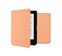 Coque pour Kobo Clara 2E,Tolino Shine 4 Canvas Sleepcover Bookcase zonder stand Orange