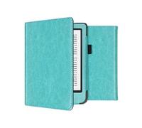 Coque pour Kobo Clara 2E,Tolino Shine 4 Etui de liseuse portefeuille en cuir végan Bleu clair