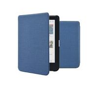 imoshion Étui de liseuse portefeuille Canvas pour Kobo Clara Colour / BW - Bleu foncé