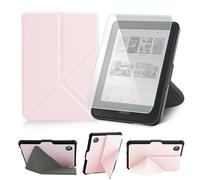 Coque pour Kobo Clara Colour (2024)/Clara BW (2024)/Clara 2E - Coque de 6" avec support origami et veille/réveil automatique, protecteur d'écran inclus, compatible avec le modèle N367/N365/N506 (rose