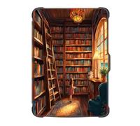 Coque pour Kobo Clara HD 2018 Etui Cuir Silicone Flip 360° Auto Veille ou Réveil Magnétique Case Airbag Antichoc Design Librairie en Bord de Mer Fille Etanche Housse Kobo Clara 2018 HD Écran 6" (6)