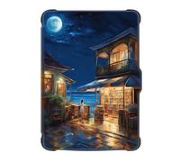 Coque pour Kobo Clara HD 2018 Etui Cuir Silicone Flip 360° Auto Veille ou Réveil Magnétique Case Airbag Antichoc Design Librairie en Bord de Mer Fille Etanche Housse Kobo Clara 2018 HD Écran 6" (2)