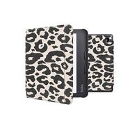 imoshion Design Slim Hard Sleepcover avec support pour Kobo Libra 2 / Tolino Vision 6 - Leopard