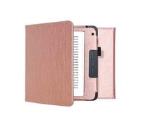 Étui de liseuse portefeuille en cuir végan Kobo Libra 2 / Tolino Vision 6 Rose Champagne imoshion
