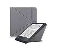 Coque pour Kobo Libra 2 Etui de liseuse portefeuille Origami Gris