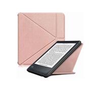 Coque pour Kobo Libra 2 Etui de liseuse portefeuille Origami Rose dorée