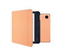 Coque pour Kobo Libra Colour Canvas Sleepcover Bookcase met stand Orange