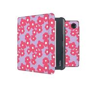 imoshion Design Slim Hard Case Sleep cover with stand for the Kobo Libra Colour - Dusty Rose Blossom