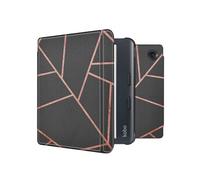 Coque pour Kobo Libra Colour Design Slim Hard Case Sleepcover Bookcase met stand Noir