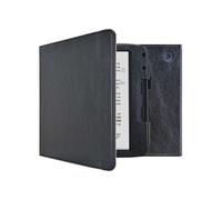 imoshion Étui de liseuse portefeuille en cuir végan pour Kobo Libra Colour - Noir