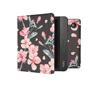 Coque pour Kobo Libra H2O Design Slim Hard Case Sleepcover Bookcase met stand Noir