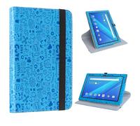 Coque pour Lenovo Tab 4,en Cuir Protecteur avec Stand Étui en PU Cuir Rotative 360 degrés Housse de Protection Flip Case Cover pour Lenovo Tab 4 10.1 Pouces Tablet,Bleu