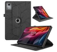 Coque pour Lenovo Tab K11 Plus/Lenovo Tab M11 Plus 11.45 Pouces Etui Premium Cuir PU Rotatif à 360 Antichoc Degrés Flip Case Cover Fonction Support Housse - Noir