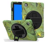 Coque pour Lenovo Tab M10 FHD Plus TB-X606F TB-X606X 10.3", Antichoc Armure Robuste Étui avec Support Rotatif à 360 Degrés et Dragonne, TPU + PC Housse pour Lenovo Tab M10 FHD Plus 10.3" (Camouflage)