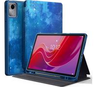 Coque Pour Lenovo Tab M11 11 Pouces 2024 (Tb330fu/Tb330xu) Avec Porte-Stylo, Étui Fin Support Folio Fin, Visualisation Multi-Angles, Etoilé Bleu[Coq5192678]