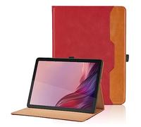 Coque pour Lenovo Tab M9 HD 9" TB310FU 2023 PU Cuir Cover Tablette Housse de Protection, Support Multi-Angle Étui avec Portefeuille Cover pour Lenovo Tab M9 HD 9" - Rouge