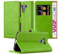 Coque pour LG G6 en VERT PRÈ Housse de protection Étui avec fermeture magnétique, fonction de support et compartiment pour carte