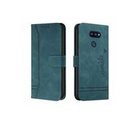 Coque pour LG K40S Protection Portefeuille Etui à Rabat Housse en Cuir PU avec Antichoc TPU Magnétique Flip Pochette Housse Vert