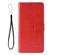 Coque pour LG K62,Coque magnétique pour téléphone Pliable en Cuir PU Compatible avec LG K62 Coque,Conception de Portefeuille avec Fentes pour Cartes -Red
