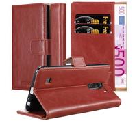 cadorabo Coque pour LG Stylus 2 en Rouge Cerise - Housse Protection avec Fermoire Magnétique, Stand Horizontal et Fente Carte - Portefeuille Etui Poche Folio Case Cover