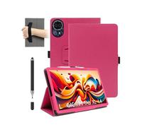 Coque pour Logicom Tab XXL 14 Pouces,daunke avec Stylet,Bracelet,Légère aux Chocs,imperméable，Anti-Rayures,Fin et résistant，Protection complète,Rose