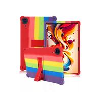 Coque pour Logicom Tab XXL 14 Pouces,daunke Silicone Souple,avec Support Rabattable,Légère aux Chocs,Anti-Rayures,Protection complète,Couleurs Arc-en-Ciel