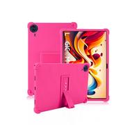 Coque pour Logicom Tab XXL 14 Pouces,daunke Silicone Souple,avec Support Rabattable,Légère aux Chocs,Anti-Rayures,Protection complète,Rose