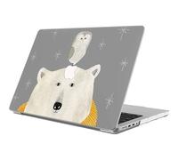 Coque pour MacBook Pro 14 Pouces 2025 2024 2023 2021 M5 M4 M3 M2 M1 Pro/Max, Protection Rigide Antidérapante Motif Hibou Ours - E.F.Connection