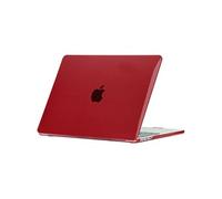 Coque pour MacBook Pro 14 Pouces M5 M4 M3 M2 M1 Pro/Max 2025 2024 2023 2021, Protection Rigide Slim Effet Brillant - Rouge