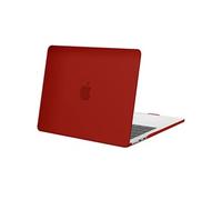 Coque pour MacBook Pro 16 Pouces M4 M3 M2 M1 Pro/Max 2024 2023 2021, Protection Antichoc Mat Translucide Rouge