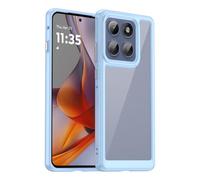 Coque pour Moto Edge 60 Pro Coque,Matériau en TPU Transparent,Doux et antidérapant,Anti-Empreintes digitales,Coque de Protection Case Cover -Blue