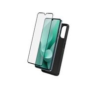 Coque pour Moto G06 / G06 Power avec Protection d'Ecran en Verre Trempé Noir
