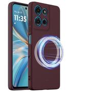 Coque pour Moto G15/G15 Power, Case de Protection Complète du Corps au Toucher Soyeux, Aimants Intégrés, Silicone Liquide Premium, Étui pour Moto G15/G15 Power-Bleu
