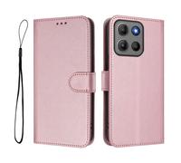 Coque pour MOTO G17 4G-G17 Power 4G-G15-G15 Power - Etui Housse en Cuir PU [RFID Blocage] Flip Portefeuille Case bleu PT19 Rose