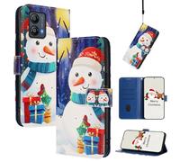 Coque pour Moto G53 5G/G13 4G/G23 Pochette de Portefeuille,Etui Coque Clapet à Rabat Portefeuille Cuir avec Porte Carte Magnétique Case Housse Protection Cover Étui pour Moto G53 5G/G13 4G/G23,Noël-2