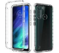 Coque Pour Motoroal One Fusion,Clear Body Hard Pc+Soft Silicone Tpu 2in1 Housse De Téléphone Antichoc Pour Motorola Edge Transparent