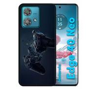 Coque Pour Motorola Edge 40 Neo - Manette 3d Xbox Game - Silicone - Noir