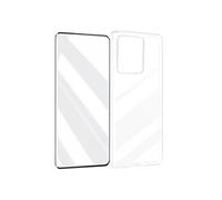 Coque pour Motorola Edge 40 Silicone Souple Verre Trempé Biseauté 3D Transparent