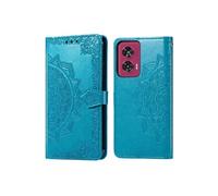 Coque pour Motorola Edge 50 Fusion Similicuir Turquoise