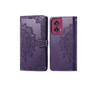 Coque pour Motorola Edge 50 Fusion Similicuir Violet