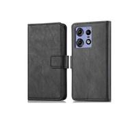 Coque pour Motorola Edge 50 Pro Similicuir Noir