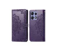 Coque pour Motorola Edge 50 Pro Similicuir Violet