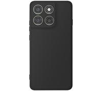 Coque pour Motorola Edge 60 Pro en Silicone Soft Touch Souple Antidérapant Noir