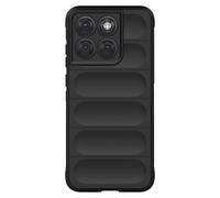 Avizar Coque pour Edge 70 Fusion avec Texture Relief en Silicone Noir