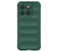 Coque pour Motorola Edge 70 Fusion avec Texture Relief en Silicone Vert foncé