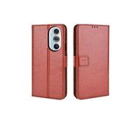Coque pour Motorola Edge Plus 2022 Protection Antichoc Effet Etui Cuir et Intérieur TPU avec Porte-Cartes Fonction de Suppport Marron