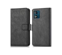 Coque pour Motorola Moto E13 Similicuir Noir