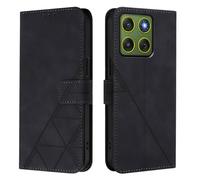 Coque pour Motorola Moto Edge 70 5G Coque Etui avec Porte Carte à Rabat Clapet Portefeuille en PU Cuir Pochette Magnétique Flip Case Étui Cover Housse Protection Coque pour Moto Edge 70 5G, Noir